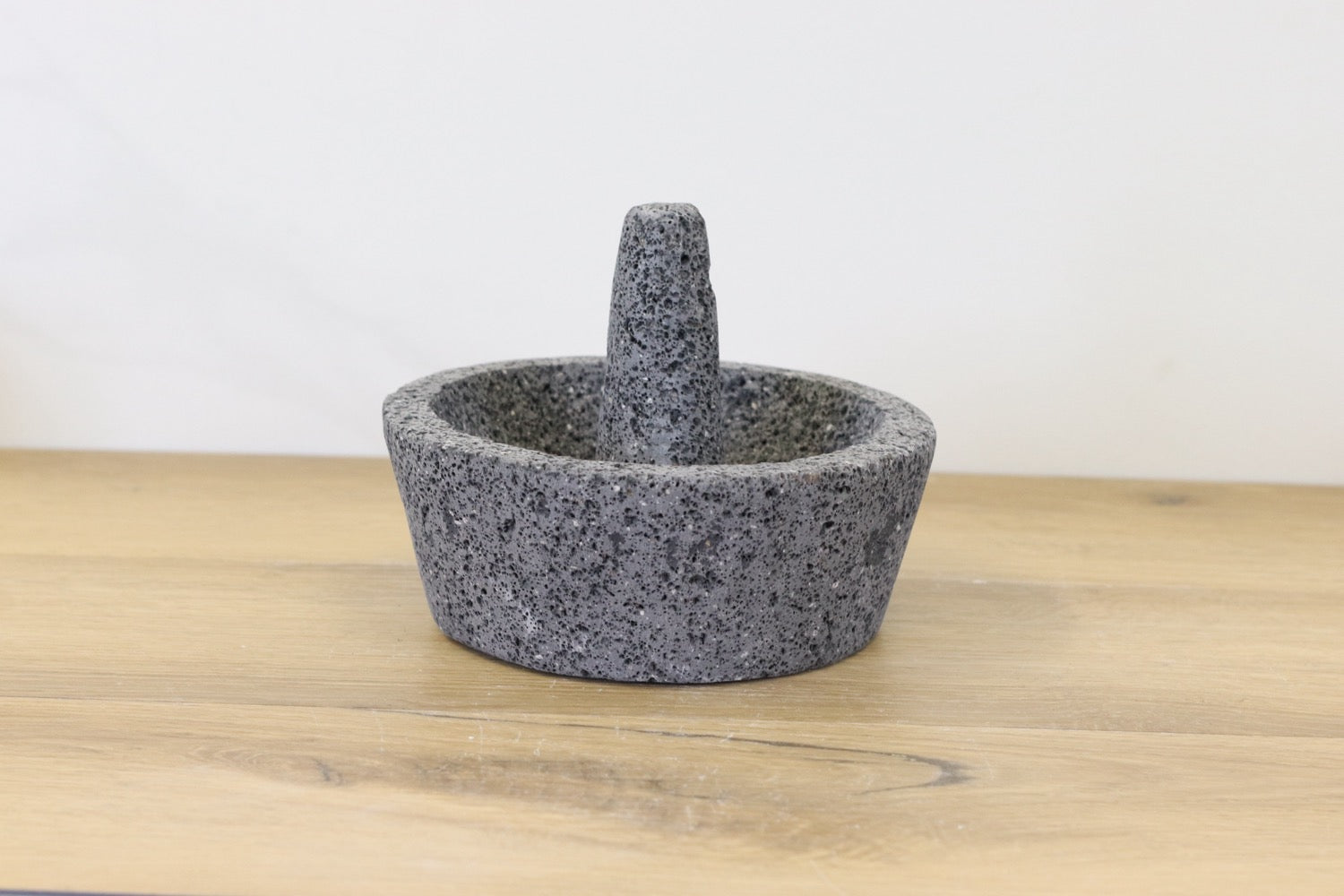 Cylinder Slant Mortar & Pestle - Lava Stone - 8 Inch Molcajete Accessories Kitchen & Dining Molcajete