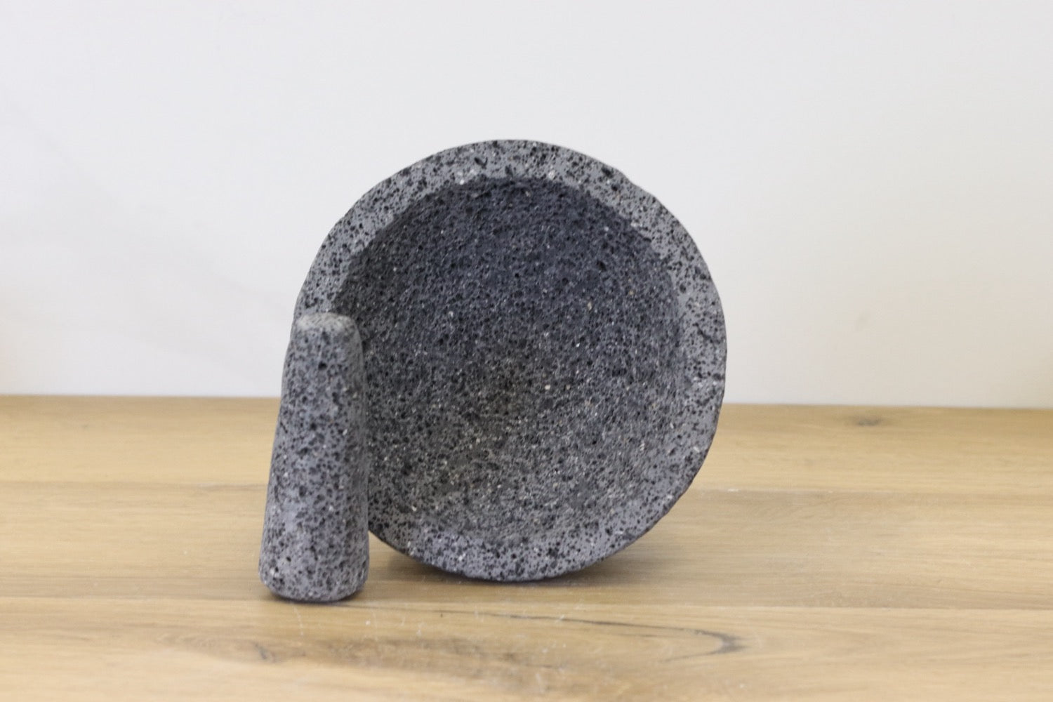 Cylinder Slant Mortar & Pestle - Lava Stone - 8 Inch Molcajete Accessories Kitchen & Dining Molcajete